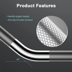 Barre d'équilibre de salle de bain moletée en acier inoxydable chromé, support de main courante de sécurité, poignée de bain d'assistance pour personnes âgées handicapées - Product Image 2