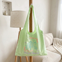 Sac fourre-tout de luxe en organza et satin double couche avec logo personnalisé, élégant sac à bandoulière brodé, sac de shopping réutilisable