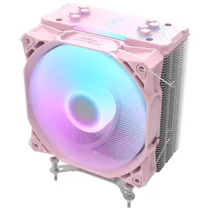 暗闪光S11专业空气中央处理器冷却器粉色，配有英特尔第12代插座和AMD插座。