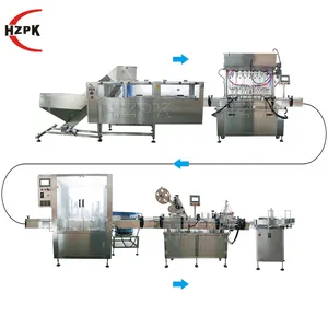 HZPK Automatic chili sauce paste detergent drinking water liquid fertilizer bottle filling Packing Machine production line