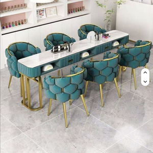 Nuevo Equipo de Manicura Moderno y de Lujo, Mesa de Manicura Doble para Salón de Uñas, Muebles Metálicos para Salón de Belleza - Product Image 6