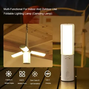 Outdoor Foldable Camping Lights Rechargeable Portable Flashlight 3 Modes LED Tent Lights <b>Torch</b> Emergency Hanging Lamp Hiking - Product Image 5