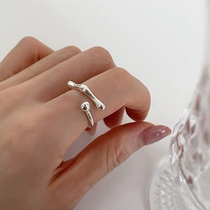 Anillo Geométrico de Plata de Ley S925 para el Dedo Índice, Diseño Minimalista, Joyería Unisex para Uso Diario - Product Image 1
