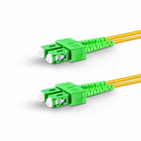 Cordon de brassage à fibre optique SC APC Duplex OS2 Monomode pour FTTH et haut débit domestique