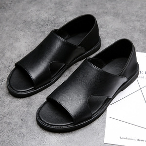 Sandales de commerce extérieur, nouvelles sandales plates et légères pour hommes, <span class=keywords><strong>chaussures</strong></span> de plage romaines tendance pour hommes d'âge moyen, demi-<span class=keywords><strong>chaussures</strong></span> - Product Image 4