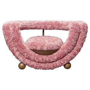 เก้าอี้พักผ่อนขนแกะดีไซน์หรูหรา โครงโลหะ ทันสมัย เหมาะสำหรับห้องนั่งเล่น โรงแรม วิลล่า และโกดัง - Product Image 5