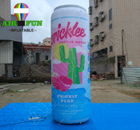 AIRFUN gigante hecho a medida marca promocional comida bebida lata réplicas publicidad inflable botella lata modelo para la venta