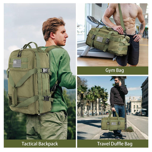 Sac de voyage tactique personnalisé avec logo, fermeture éclair, pour hommes et femmes, pour les voyages, la salle de sport, les week-ends, les séjours d'une nuit, sac à dos de voyage - Product Image 3