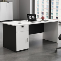 Ensemble de bureau et chaise de bureau individuels modulaires modernes avec panneau de tiroir verrouillable