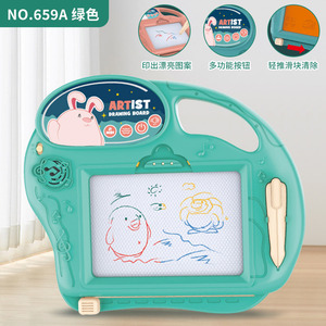 Tableau de dessin magnétique en plastique portable pour enfants de 2 à 6 ans, jouet éducatif avec stylet - Product Image 4