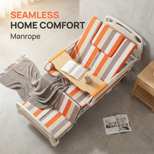 سرير فحص طبي قابل للطي بخمس وظائف وعجلات جانبية و4 عجلات دوارة مع وعاء للمرحاض بأسعار رخيصة - Product Image 4