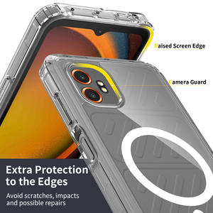 Funda Magnética Transparente para <span class=keywords><strong>Samsung</strong></span> Xcover7 Pro, Funda Protectora Delgada de TPU+Acrílico a Prueba de Golpes para <span class=keywords><strong>Samsung</strong></span> Galaxy Xcover 7 Pro - Product Image 2
