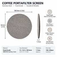 Filter Kopi Mesh Stainless Steel, Cakram Potong Mesin, Tahan Panas, Ketebalan Sesuai Pesanan, Untuk Mesin Espresso, Daftar Harga Grosir