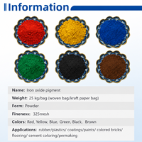 Offre Spéciale : Pigment en Poudre Colorée – Oxyde de Fer Rouge, Jaune, Noir pour Béton, Peinture, Briques, Colorant et Matériaux Estampés