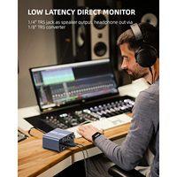 Interfaz de Audio USB LEKATO de 24 bits/192 kHz con Alimentación Phantom XLR de 48 V, Instalación Externa para Grabación en Teléfonos Inteligentes y Computadoras