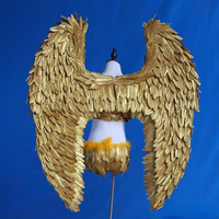 Ailes de plumes dorées montrent des accessoires ailes d'ange Accessoires de photographie pour femmes enceintes