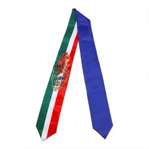 Écharpes de graduation en polyester pliables avec impression de logo personnalisé, motif drapeau mexicain, pour enfants et tous les sports - Product Image 1