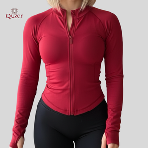 Hot Sale Sports Apparel Yoga <strong>Ladies</strong> Zip up Fitness Running Outdoor Custom Jacket Gym Wear Women's Sportswear - Product Image 1