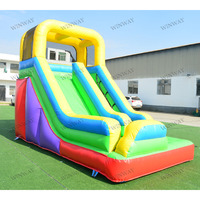 Toboggan gonflable géant commercial, toboggan aquatique gonflable coloré pour enfants, toboggan gonflable robuste pour location de fête en plein air