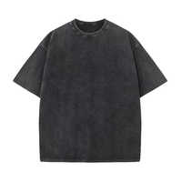 Hip Hop Streetwear 250 Gsm poids lourd surdimensionné lavé t-shirt hommes conception personnalisée 100% coton lavé à l'acide Vintage t-shirt