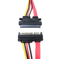 YZlink 30cm 18AWG Sata 22 pines macho a hembra extensión cableado externo disco óptico duro datos Cable de extensión de alimentación