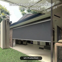 Prix d'usine – Pare-soleil vertical motorisé intégré coupe-vent pour patio, anti-insectes, occultant, anti-UV, écran zippé de luxe pour usage commercial