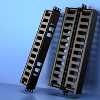 Gestionnaire de câbles Ethernet Cat6 UTP RJ45 1U 24 ports en plastique et acier, montage en rack 19 pouces, noir, pour réseaux