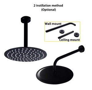 Ensemble de douche mural dissimulé en laiton contemporain de 8, 10, 12, 16 pouces avec mitigeur et pommeau de pluie pour hôtels - Product Image 6