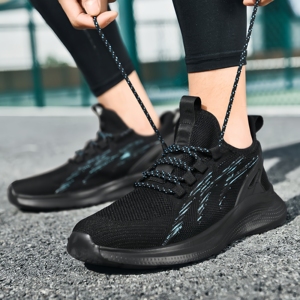Wholesale Men's <b>Cushion</b> Casual Sports Running Shoes with Breathable Mesh EVA Insole for Summer Spring and Autumn with <b>Box</b> - Product Image 1