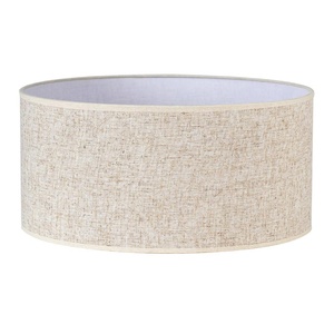 Pantalla cilíndrica, dimensiones 60x60x30 cm, color beige lino, ideal para decorar y ambientar espacios con luz suave. - Product Image 1