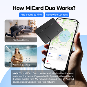 MiLi MiCard Pro: Tarjeta Inteligente <span class=keywords><strong>de</strong></span> Plástico con Carga Inalámbrica y Localizador para <span class=keywords><strong>Google</strong></span> Find My Device, Sistema Dual - Product Image 3