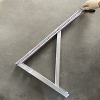 Support mural triangulaire simple face en aluminium robuste 16x24 STANDARD ALUM WALL BRACKET sur mesure
