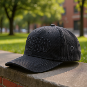 Ghero Baseball <b>Cap</b> Black Polyester Cotton Multi Panel <b>Vintage</b> Sporty Style Unisex Adult Casual Outdoor Hat - Product Image 2