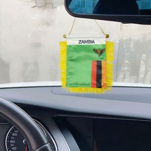 Custom UZBEKISTAN Satin Pennant Flag Car Mini Flag <b>Banner</b> with Yellow Tassels - Product Image 2