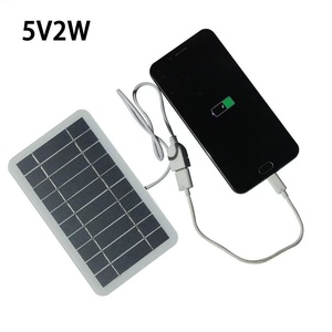 Panel <span class=keywords><strong>Solar</strong></span> <span class=keywords><strong>de</strong></span> Alta Eficiencia 2W5V, Suministro Directo <span class=keywords><strong>de</strong></span> Fábrica, <span class=keywords><strong>Carga</strong></span> Directa USB para Teléfono Móvil, Monocristalino - Product Image 4