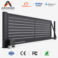 Portail Coulissant Automatique en Aluminium avec Contrôle par Application Intelligente et Éclairage LED pour Entrée de Villa de Luxe, Appartement, Salon – Design Moderne