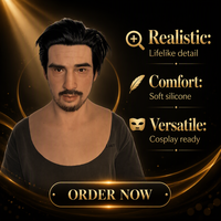 Maschera Realistica Artigianale Premium con Espressioni e Texture Cutanea Realistiche per Intrattenimento, Maschera in Silicone Realistica