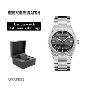 Montre à quartz professionnelle à fond large de 42 mm, étanche, bracelet en acier inoxydable, boîtier de montre personnalisé 5TAM, largeur de bracelet de 22 mm – Vente chaude - Product Image 1