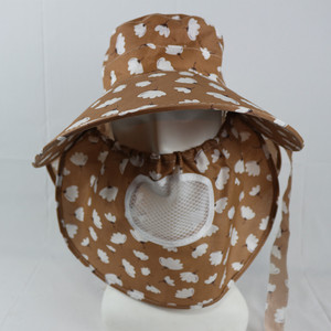 Sombrero de ala ancha rosa con protector de cuello, protección solar transpirable para mujer, uso en exteriores en primavera y verano - Product Image 4