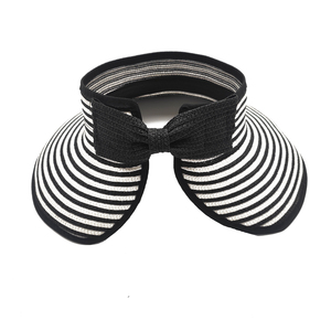 Simplicity Womens Summer Foldable <strong>Straw</strong> Sun <strong>Visor</strong> With Cute Bowtie - Product Image 5