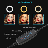 Lumière Annulaire LED de Haute Qualité pour Selfie, 18 Pouces, avec Trépied