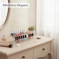 Présentoir de Salon Premium à 2 Niveaux en Acrylique Transparent pour Vernis à Ongles, Épais et Multi-Couches, Fournisseur en Gros