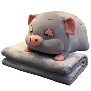 Domuz fare Hamster doldurulmuş oyuncak bebek uyku yastığı yumuşak aşağı pamuk Piglet yastık battaniye