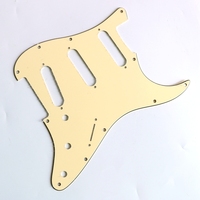 Donlis American Standard Cream ST Pickguard 3 plis pour guitares électriques à micros SSS Single Coil