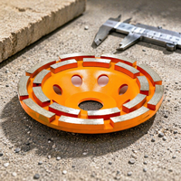 Meule diamantée à double rangée de segments de 115 mm, très vendue, pour marbre et granit