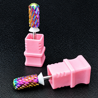 Têtes de ponçage pour ongles en carbure de tungstène de qualité supérieure, colorées, forme personnalisée, outils professionnels pour salon de manucure