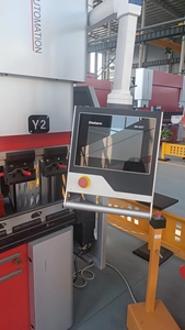 Dapeng-400-6000 dual-servo điện-dầu lai kim loại Máy uốn 400ton 4 + 1 trục 6000 mét tấm kim loại CNC Báo Chí phanh - Product Image 5