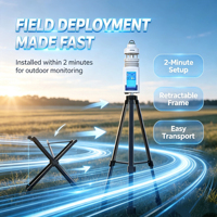 Station météo portable à ultrasons avec écran tactile de 7 pouces, 4G Cloud pour la surveillance environnementale des fermes agricoles