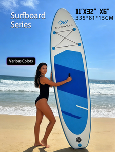 แพดเดิลบอร์ดแบบเป่าลม 15 PSI แบบปรับแต่งได้ พร้อมอุปกรณ์เสริม สำหรับเล่นเซิร์ฟและกีฬาทางน้ำ - Product Image 4