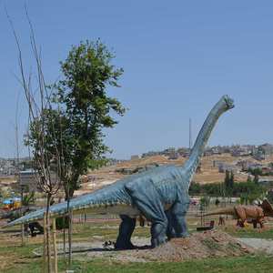 Proveedor Chino <span class=keywords><strong>de</strong></span> Dinosaurios Animatrónicos Gigantes Personalizados, Braquiosaurio <span class=keywords><strong>de</strong></span> Cuello Largo, Mamenchisaurus con Motor para Parque Jurásico Natural - Product Image 3